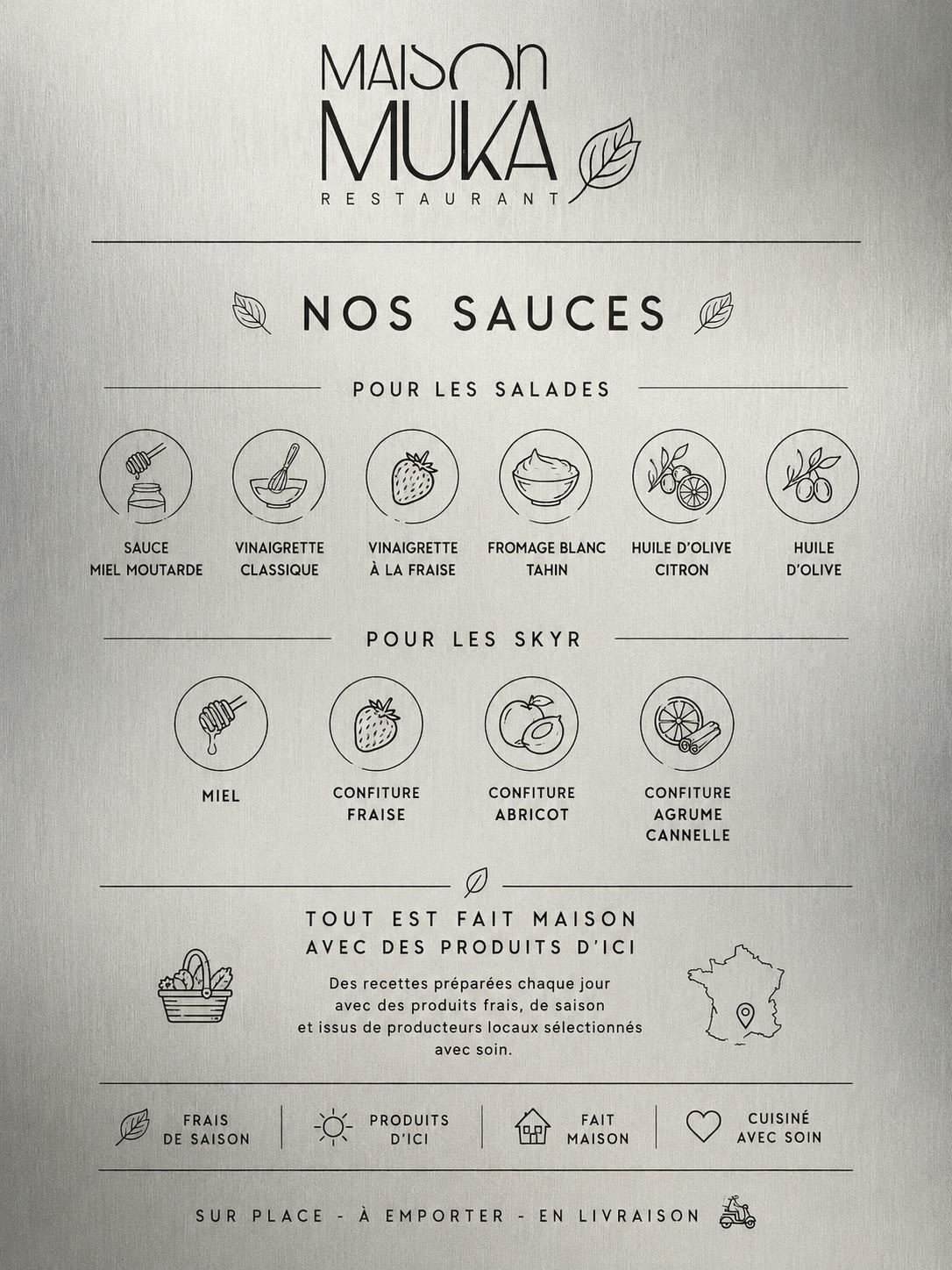 Carte des formules Maison Muka