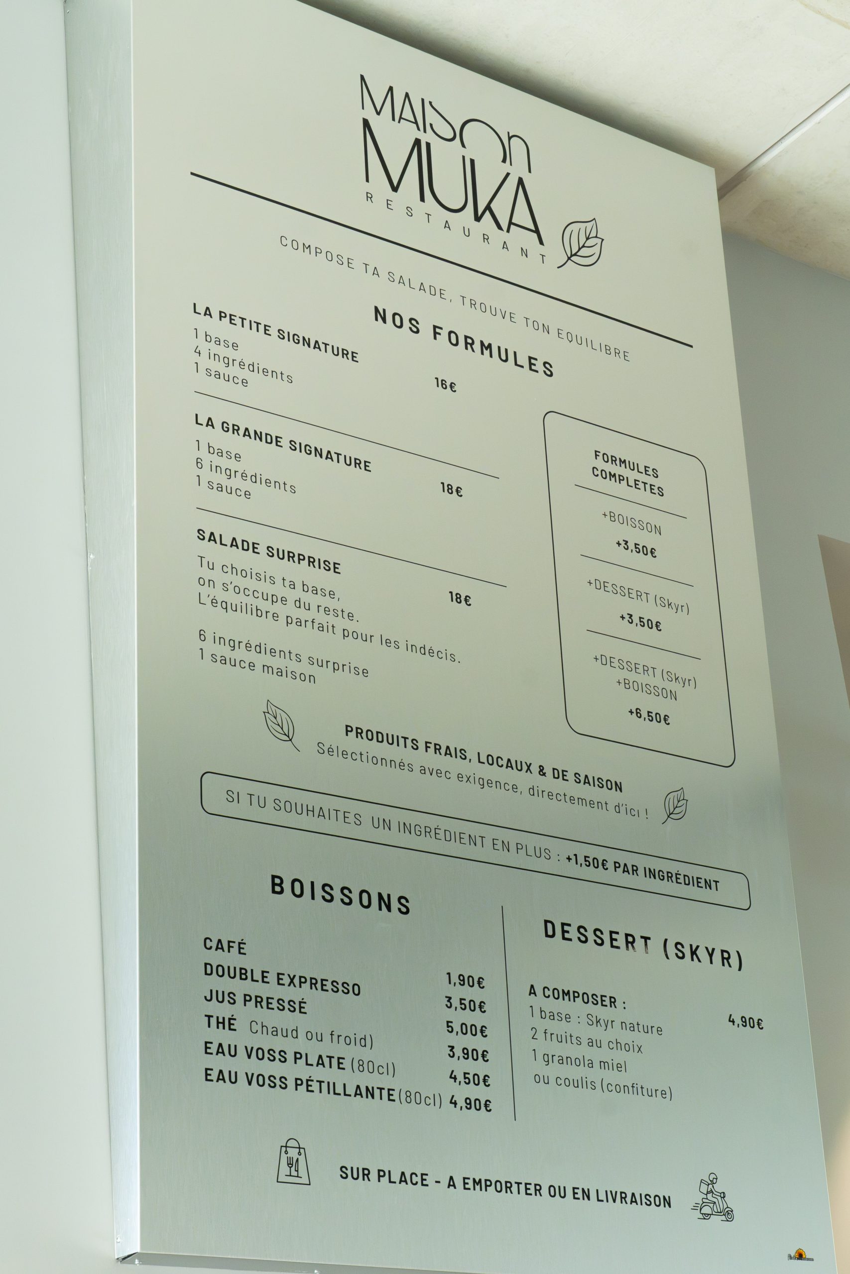 Carte des sauces Maison Muka